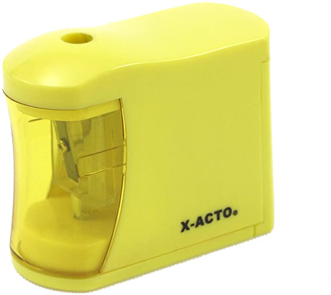 ELMERS X-Acto Mini-Buzz 2AA Battery-Powered Pencil Sharpener, Color May Vary (16757)