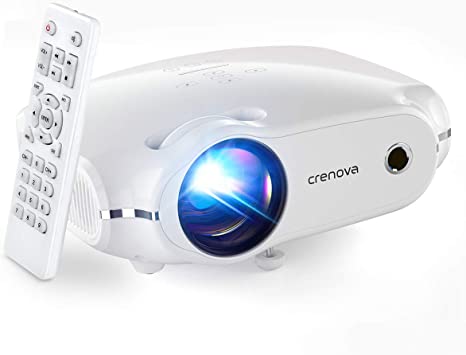 Crenova Mini Projector,1080P Supported Outdoor Movie Projector, 4500 Lux Portable Phone Projector for Home Theater with Max 200" Projection Size, Compatible with iPhone, Android, TV Stick, HDMI,USB