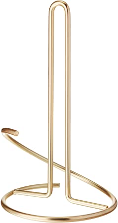 Spectrum Diversified 41666 Euro Supreme, Gold Paper Towel Holder Countertop Dispenser Stand, One