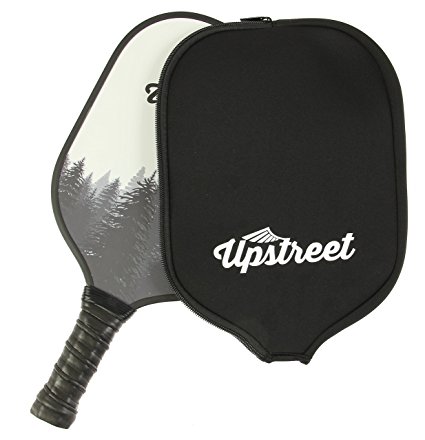 Graphite Pickleball Paddle by Upstreet | PP Honeycomb Composite Core | Neoprene Racket Cover