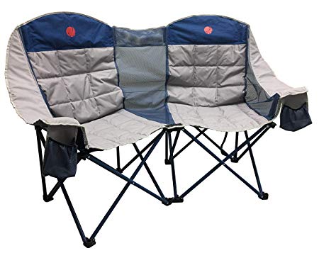 OmniCore Designs MoonPhase Home-Away LoveSeat Heavy Duty Oversized Folding Double Camp Chair Collection (Single, Double, Triple)
