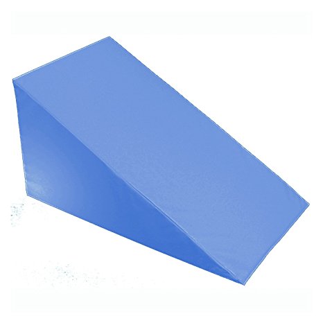 7”, 10”, 12”- inch Foam Bed Wedge Zippered Cover / Pillow Replacement COVER (24" X 24" X 10", Ocean Blue)