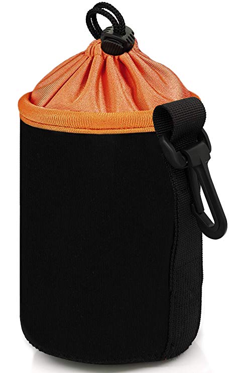 MyGadget Protective Soft Case Pouch for Camera Lens - Waterproof Neoprene Single Bag for Reflex Lens/Canon/Nikon/Pentax/Sony - Size M