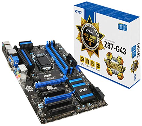 MSI Computer Corp. Motherboard ATX DDR3 1333 LGA 1150 Motherboards Z87-G43