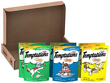 TEMPTATIONS Classic Flavors for Cats 3 oz. (Pack of 6)