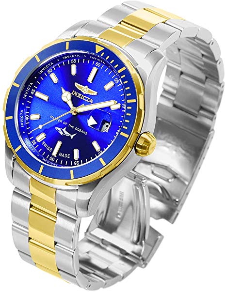 Invicta Men's Pro Diver Quartz Watch with Stainless-Steel Strap, Two Tone, 22 (Model: 25815)