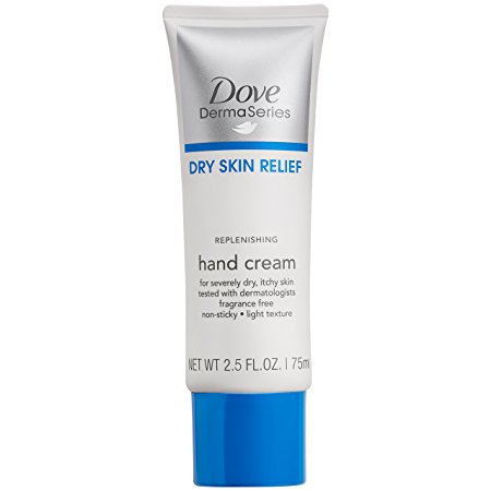 Dove DermaSeries Fragrance-Free Hand Cream, for Dry Skin 2.5 oz, 2ct