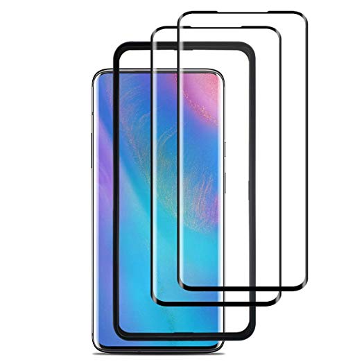 HUSTONO Oneplus 7 Pro Screen Protector Glass (2 PACK) (Alignment Frame Tool), Oneplus 7 Pro Screen Protector Tempered Glass 3D Curved/Case Friendly/HD Crystal Film for Oneplus 7 Pro