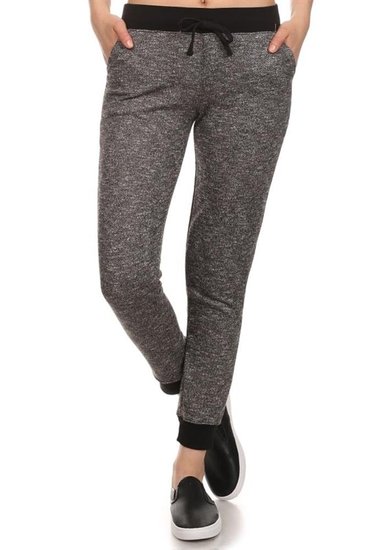 Womens Jogger Terry Lounge Long Jersey Pant Drawstring Elastic  Cotton Sweat Pants