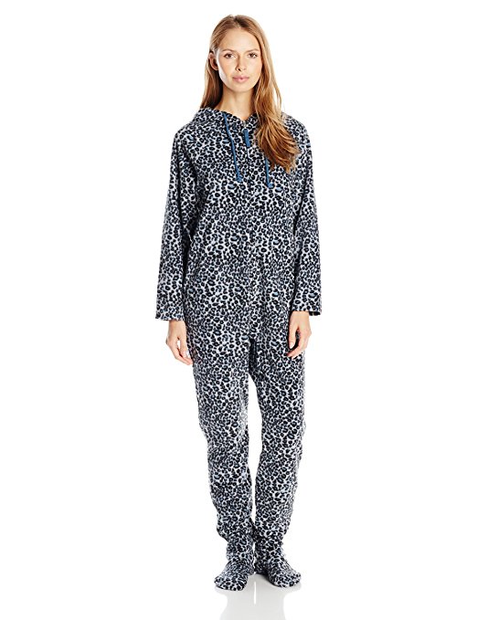 Casual Moments Women's One-Piece Footed Pajama