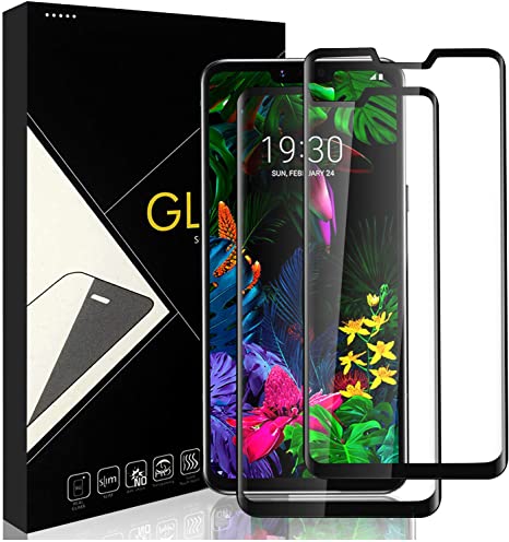 Yersan [2 Pack] for LG G8 ThinQ Screen Protector Glass, Full Coverage 9H Hardness Anti-Scratch Case Friendly Bubble-Free HD Clear Tempered Glass Screen Protector Film for LG G8 ThinQ