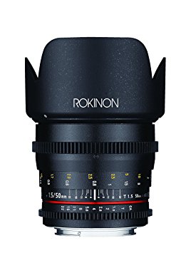Rokinon DS50M-C Cine DS 50 mm T1.5 AS IF UMC Full Frame Cine Lens for Canon EF Cameras - Fixed