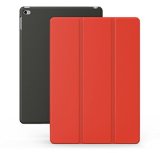 iPad Air 2 Case iPad 6 - KHOMO DUAL Super Slim Red Cover with Black Rubberized back and Smart Feature Built-in magnet for sleep  wake feature For Apple iPad Air 2 Tablet