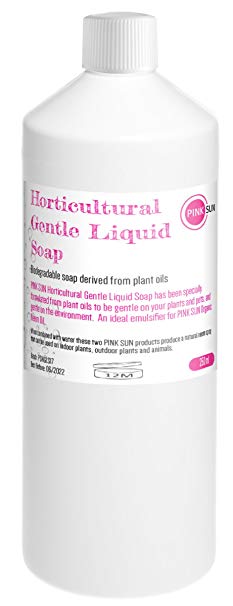 Horticultural Gentle Liquid Soap 250ml - Biodegradable and derived from plant oils - Use with PINK SUN Organic Neem Oil for Natural Neem Spray