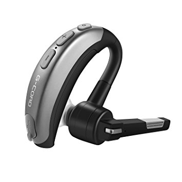 G-Cord Bluetooth 4.2 Headset for Office/Driving Call, Wireless Earpiece with Dual Microphones Noise Cancelling and Carrying Bag