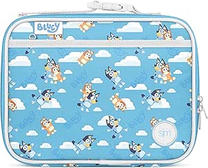 Simple Modern Bluey Kids Lunch Box for Toddler | Reusable Insulated Bag for Girls | Meal Containers for School with Exterior and Interior Pockets | Hadley Collection | Bluey Sky