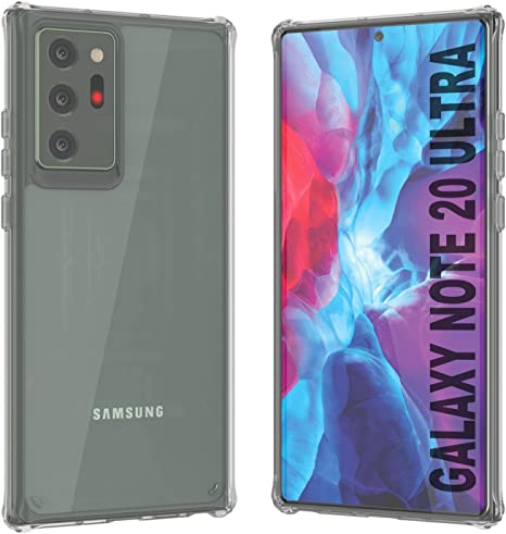 PunkCase Galaxy Note 20 Ultra Case [Air Hybrid II] Clear Protective Hard Shell W/TPU Frame & Air Bumpers [Slim Fit] [Non Yellowing] Durable Drop Protection for Galaxy Note20 Ultra 5G (6.9") (2020)