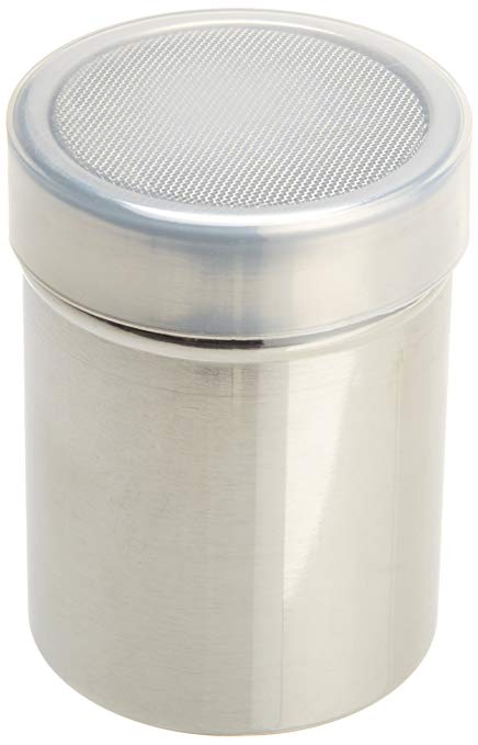 Ateco 1348 Stainless Steel Shaker, 10-ounce Capacity with Fine Mesh