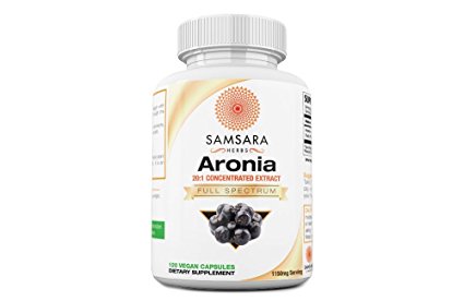Aronia Berry Extract Powder - 20:1 Concentration (120 Capsules) 575mg / Capsules