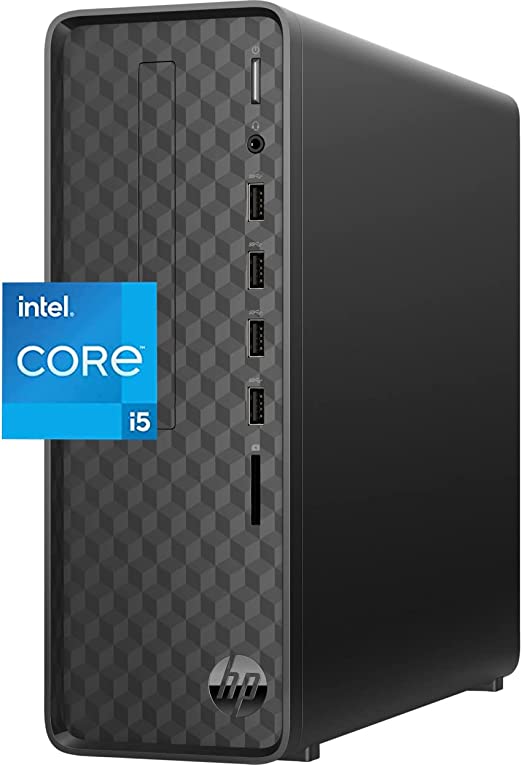 HP Slim Desktop, Intel Core i5-12400T, 16GB RAM, 512GB SSD, 1TB HDD, Intel UHD Graphics, Wi-Fi 5, Bluetooth 5, Windows 11 Home, Bundle with Cefesfy Accessory