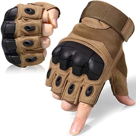 WTACTFUL Touch Screen Military Rubber Hard Knuckle Tactical Gloves Full Finger and Half Finger Cycling Motorcycle Gloves