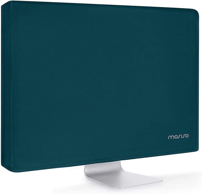 MOSISO Monitor Dust Cover 22, 23, 24, 25 inch Anti-Static Dustproof LCD/LED/HD Panel Case Computer Screen Protective Sleeve Compatible with iMac 24 inch, 22-25 inch PC, Desktop and TV, Teal Green