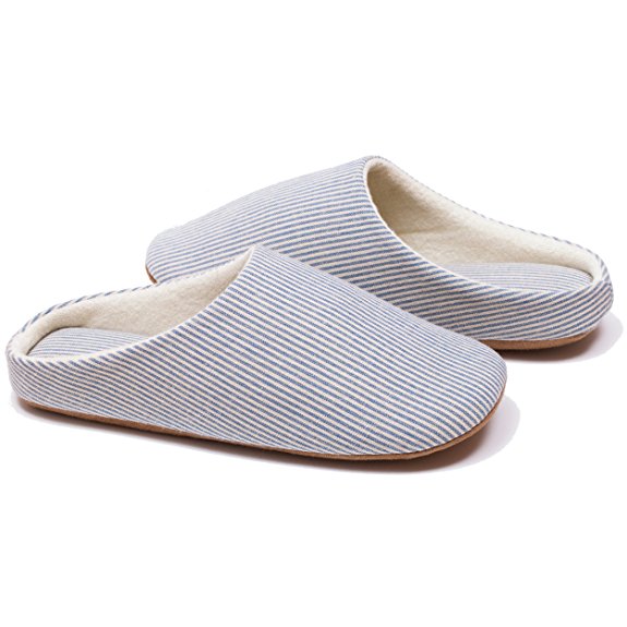 Relaxed Foot Slippers | Organic Cotton & Memory Foam | 1 Pair with Storage Bag