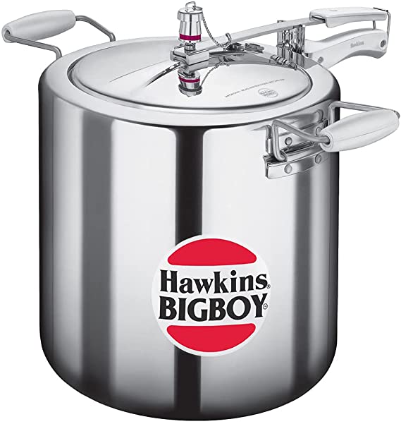 Hawkins E20 Bigboy Aluminum Pressure Cooker, 22.0-Litre