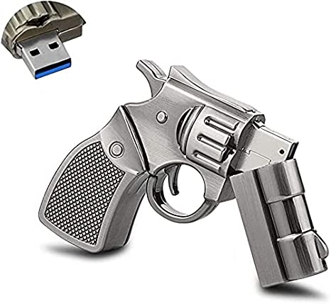 WooTeck 32GB Metal Revolver Gun USB 3.0 Flash Drive Livid