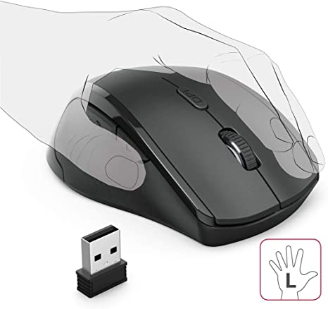 Hama | Riano Wireless Ergonomic Left Handed Mouse | Black