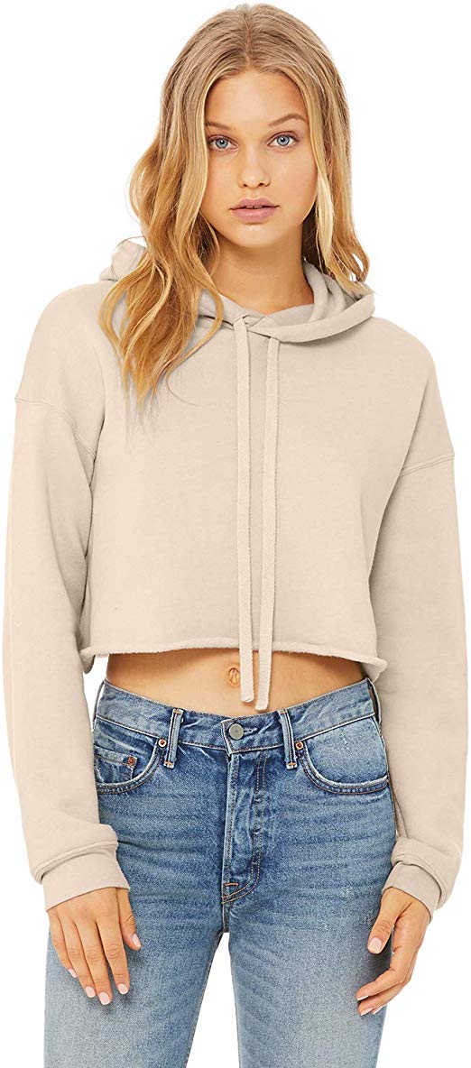 Bella   Canvas Womens Cropped Fleece Hoodie