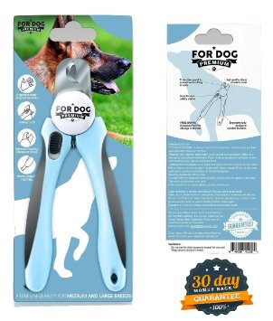 Dog Nail Clippers Trimmer by For Dog Premium Includes Nail File and Safety Guard Sharpest Pet Grooming Professional Non-Slip Handles - Perfect for Puppies and Cats