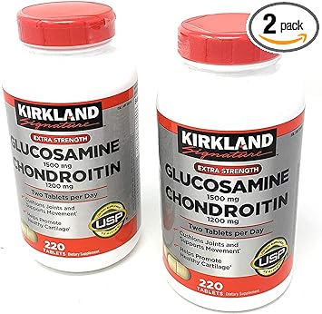 Kirkland Signature Glucosamine 1500mg/Chondroitin 1200mg 280 Tablets (Pack of 2)