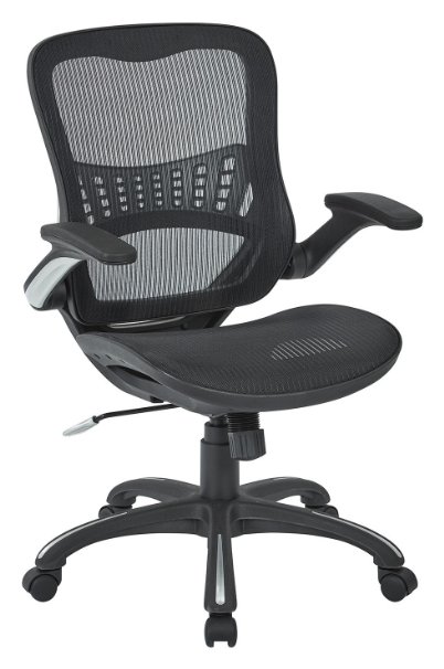 Office Star Managers Chair in Mesh Seat and Back, Black