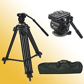 Fancierstudio Professional Heavy Duty Video Camcorder Tripod Fluid Drag Head Kits WF717