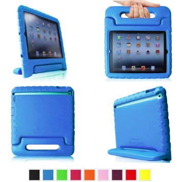 Fintie iPad 234 Kiddie Case - Light Weight Shock Proof Convertible Handle Stand Kids Friendly for Apple iPad 4th Generation With Retina Display the New iPad 3 and iPad 2 - Blue
