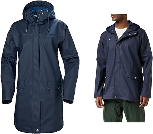 Helly Hansen Women's Moss Long Hooded Fully Waterproof Windproof Raincoat Jacket