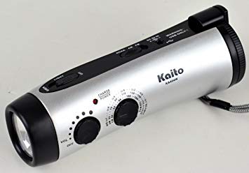 Kaito KA404R Emergency Dynamo 5-LED Flashlight with AM/FM radio & Siren