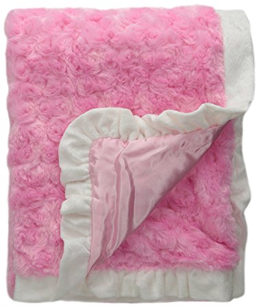 Baby Starters Plush Swirl Blanket, Bow, Pink