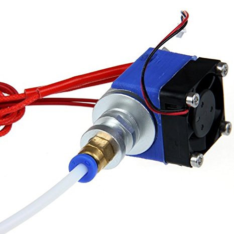 Geeetech Peek Feed All-metal J-head hot end with Cooling fan,Cartridge heater & PTFE tubing for 3D Printer Bowden Extruder