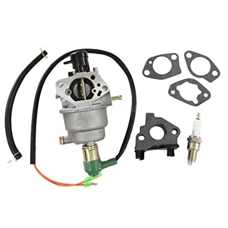 HURI Carburetor with Gasket Spark Plug for Honda EB3500 EB3500X EB3800 EM3500X EM3500SX EM3800SX EW140