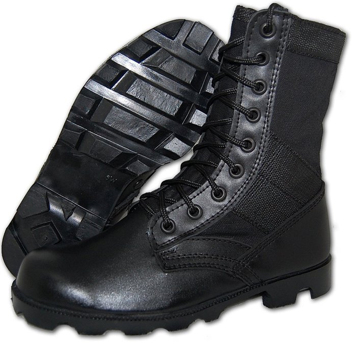 COMBAT Jungle Boot Leather-Canvas Black, Men