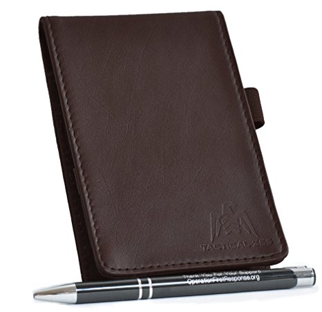 Tactical 365 Operation First Response Deluxe Leather Memo Pad Holder - Coco