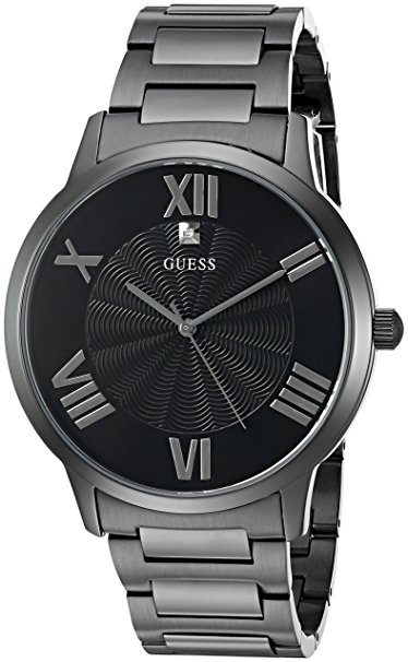 GUESS Men's Stainless Steel Casual Bracelet Watch, Color: Black (Model: U0694G3)