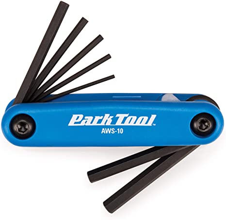 Park Tool AWS-10 Fold-Up Hex Wrench Set - 1.5mm, 2mm, 2.5mm, 3mm, 4mm, 5mm, 6mm