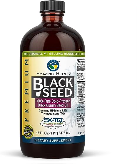 Amazing Herbs Premium Black Seed Oil, 16 Fluid Ounce