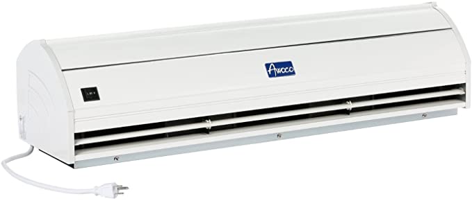 Awoco 60" Elegant 2 Speeds 1500CFM Commercial Indoor Air Curtain, UL Certified, 120V Unheated - Door Switch Included