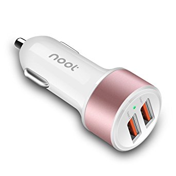noot products 36W Dual USB Quick Charge 3.0 Car Charger for iPhone 7 / 7 Plus / 6s / 6s Plus / 6 / 6 Plus / 5 / 5S, iPad, Samsung, Google, LG, HTC, Nexus, Motorola and more