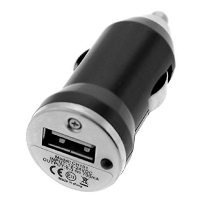 Universal USB Mini Car Charger Adapter - Black