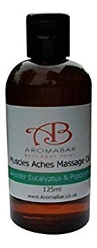 Muscle Aches & Pains Massage Oil 125ml Pre-Blended 100% Natural Ingredients